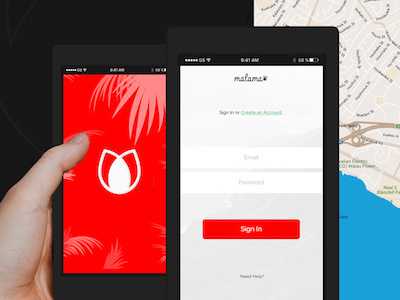Malama Interface app interface ios mobile prototype ui