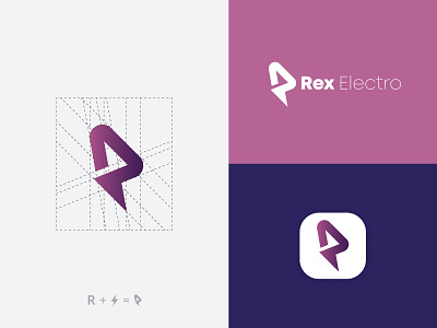 Rex Electrio Logo | R Letter business logo company logo modern logo modern logos r letter rex rex electro rex logo unique logo