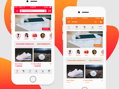 Home Screen design (eCommerce platform) ecommerce ui ux