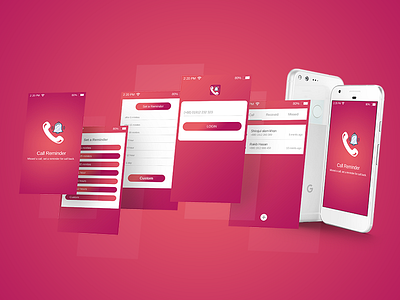 Call Reminder Notification app UI