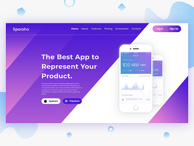 App Landing Page. android app dailyui design landing page mobile ui ux webdesign website