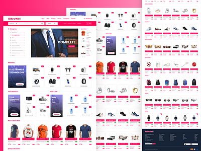 SellersWall eCommerce website Template cart ecommerce landing page online online shopping stock lot ui ui ux uiux ux webdesign website