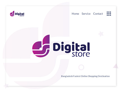 Digital Store branding design ecommerce icon identity logo design mark website