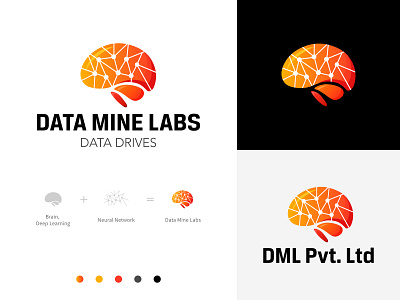 Data Mine Labs contracting logo design logotype