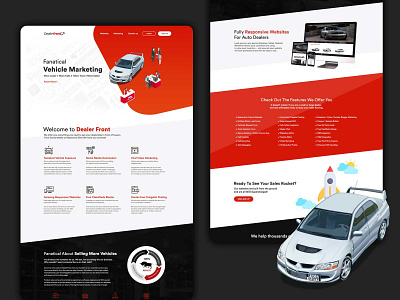 Vehicle Marketing Landing Page black car dealer marketing offer red sales sales tool vehicles