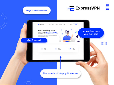 ExpressVPN adobe xd ui ux design user interface vpn web design website dessign