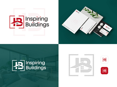 Inspiring Buildings graphic design lettermark monogram
