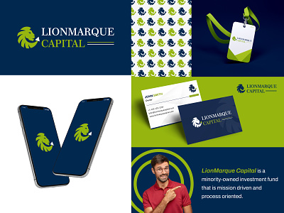 LionMarque Capital combination mark graphic design investment company logo