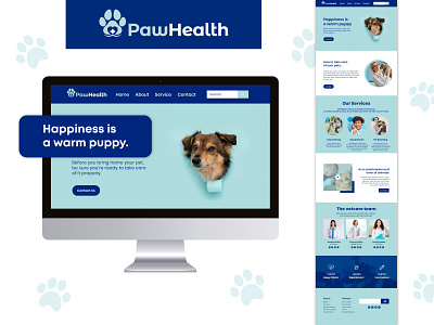 PawHealth animal health figma healthcare ui ux design web design