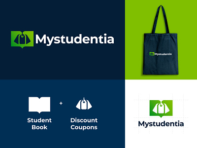 Mystudentia graphic design logo design for edtech minimalist logo