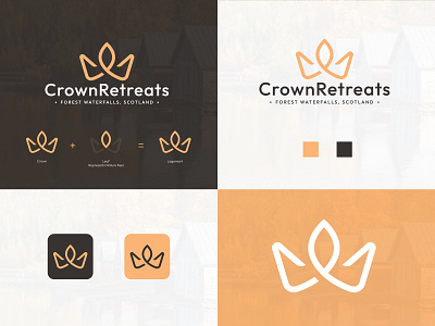 Crown Retreats graphic design tagline