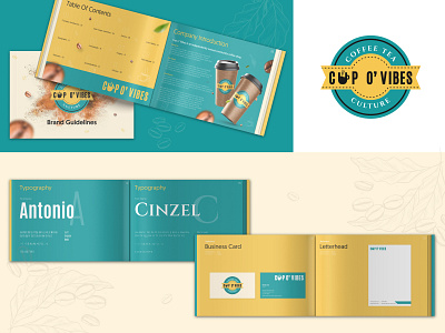 Cup O' Vibes branding business stationary