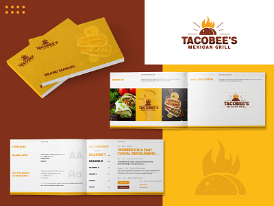 Tacobee's Mexican Grill brand identity for restaurant corporate brand identity
