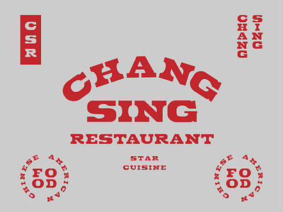 CHANG SING #2 branding chinese food print typedesign typography