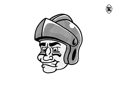 Knight's Logo Halftone branding football halftone illustration knight mascot