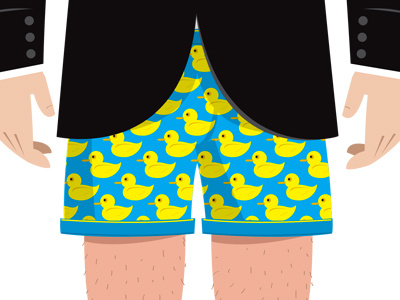 Resuman duck funny ilustration resuman shorts vector