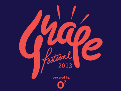Grape festival logo concept festival grape grapefestival lettering logo music slovakia smooth splash type