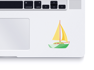 Die cut sticker for Macbook