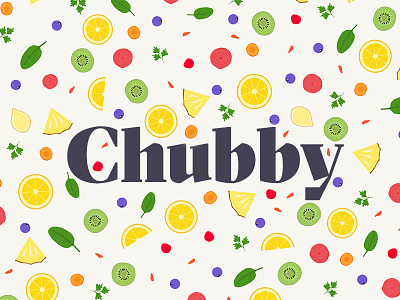 I love food. chubby food health illustration pattern