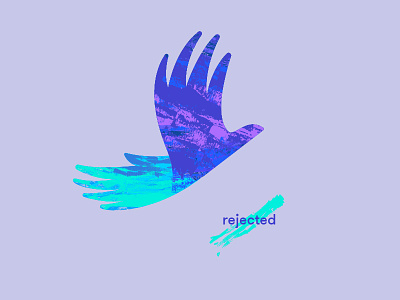 Handbird bird flight graveyard identity logo massage reject