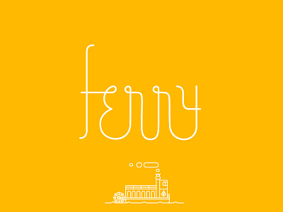 Ferry Custom Typeface illustration type design