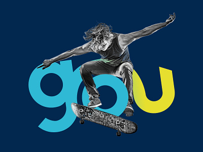 Gou brand logo skate student typography university