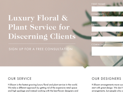 H.Bloom Site Update h.bloom web design website