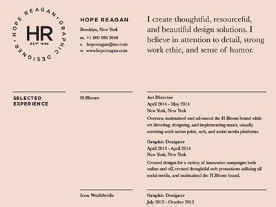 Hr Resume graphic design layout print resume