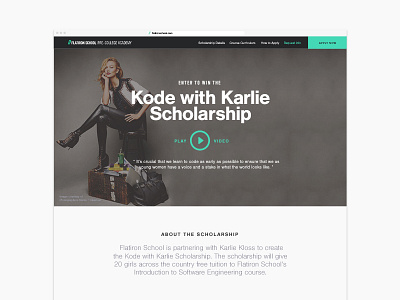 Kode With Karlie Landing Page code design digital landing page layout marketing typography web design website