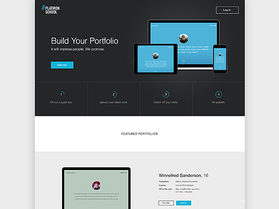 Portfolio Generator Landing Page digital grid landing page responsive web web design