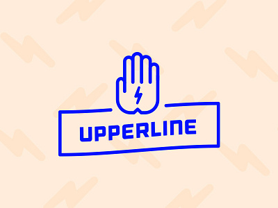 Upperline Logo branding code design hand illustration logo