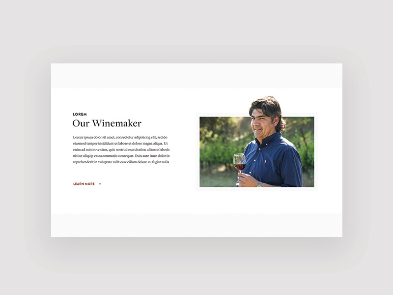Winery Website responsive digital about us our story website web design