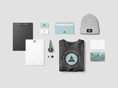 Cairn Project Branding branding business cards identity letterhead logo stationery stickers swag t shirt