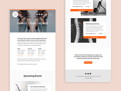 Email Template branding email health template urban yoga