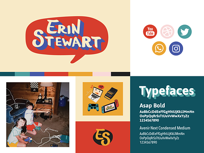 Stewart Brand brand exploration colorful comic handlettering moodboard personal branding personal logo typeography