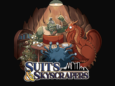 Suits & Skyscrapers dd dragon dungeons and dragons illustration monsters