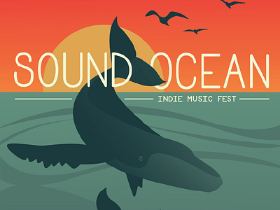 Sound Ocean Illustration illustration music festival student work vector