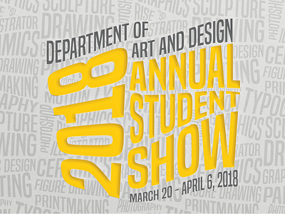 Student Show Postcard Design student work type design typography