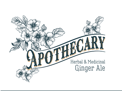 Apothecary - Herbal Ginger Ale branding logo logo design student work word mark