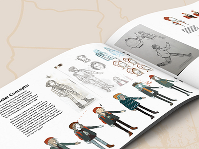 Hitchhiker Art Book art book charachter design character concept concept art illustration layout student work