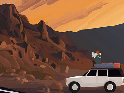 Hitchhiker Illustration