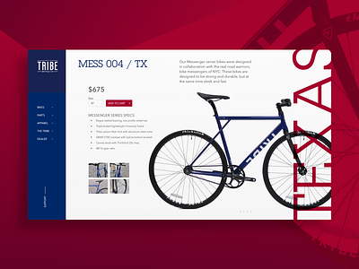 Tribe bicycle bike layout ui visual design web design