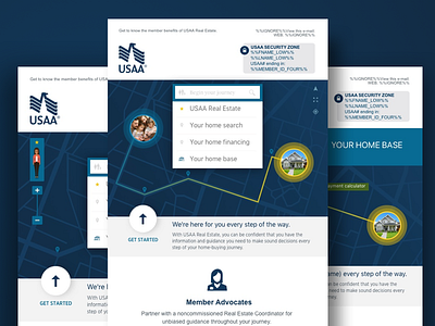 Real Esate concepts crm design emails layout usaa visual design