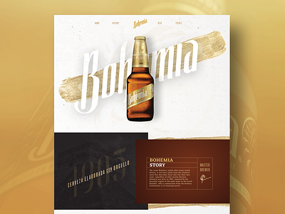 Bohemia beer design header landing page shop ui uidesign ux web