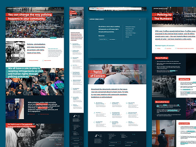 Policing Campaign design layout visual design web design website