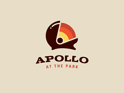 apollo at the park — logo apollo11 baseball branding icon illustration logo moon nasa sci fi space type typography zakk waleko