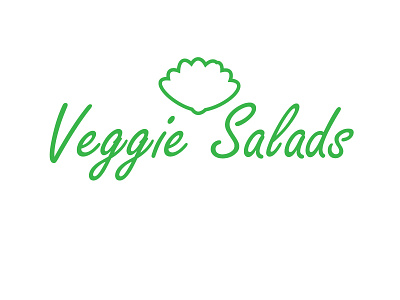 Veggie Salads Logo branding design illustration logo typography