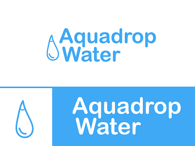 Aquadrop Water Logo branding design icon illustration logo typography
