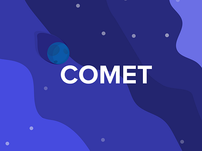 Comet Logo abstract branding design illustration logo typography