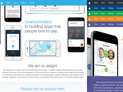 Overcommitted Website mobile website